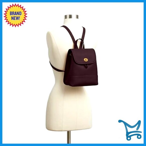 Leather Backpack with Turnlock Closure Adjustable Straps Spacious Compartment main image 6